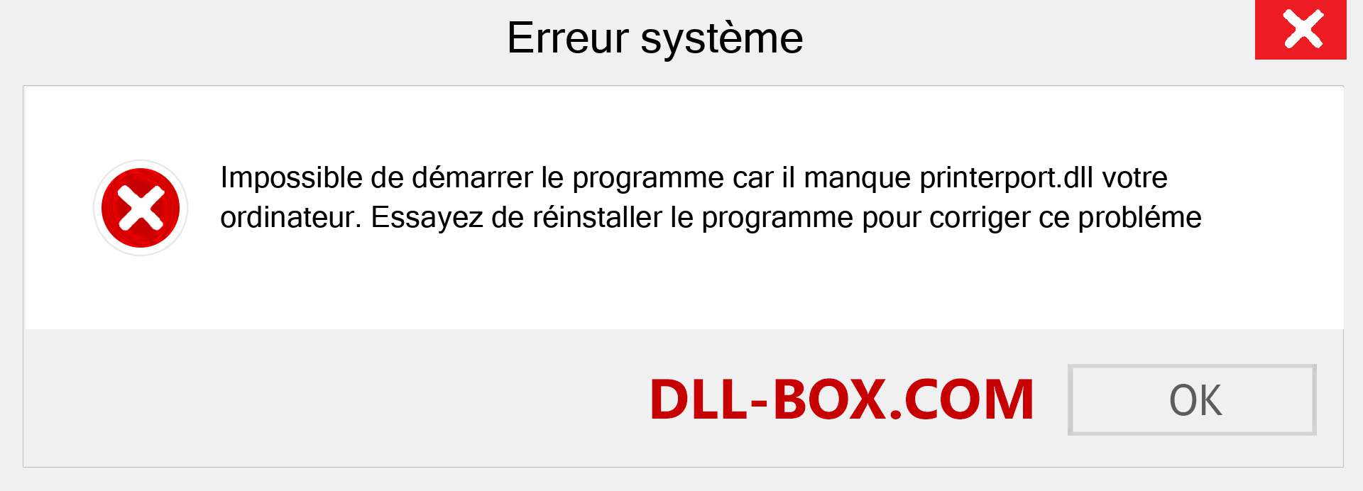 Le fichier printerport.dll est manquant ?. Télécharger pour Windows 7, 8, 10 - Correction de l'erreur manquante printerport dll sur Windows, photos, images